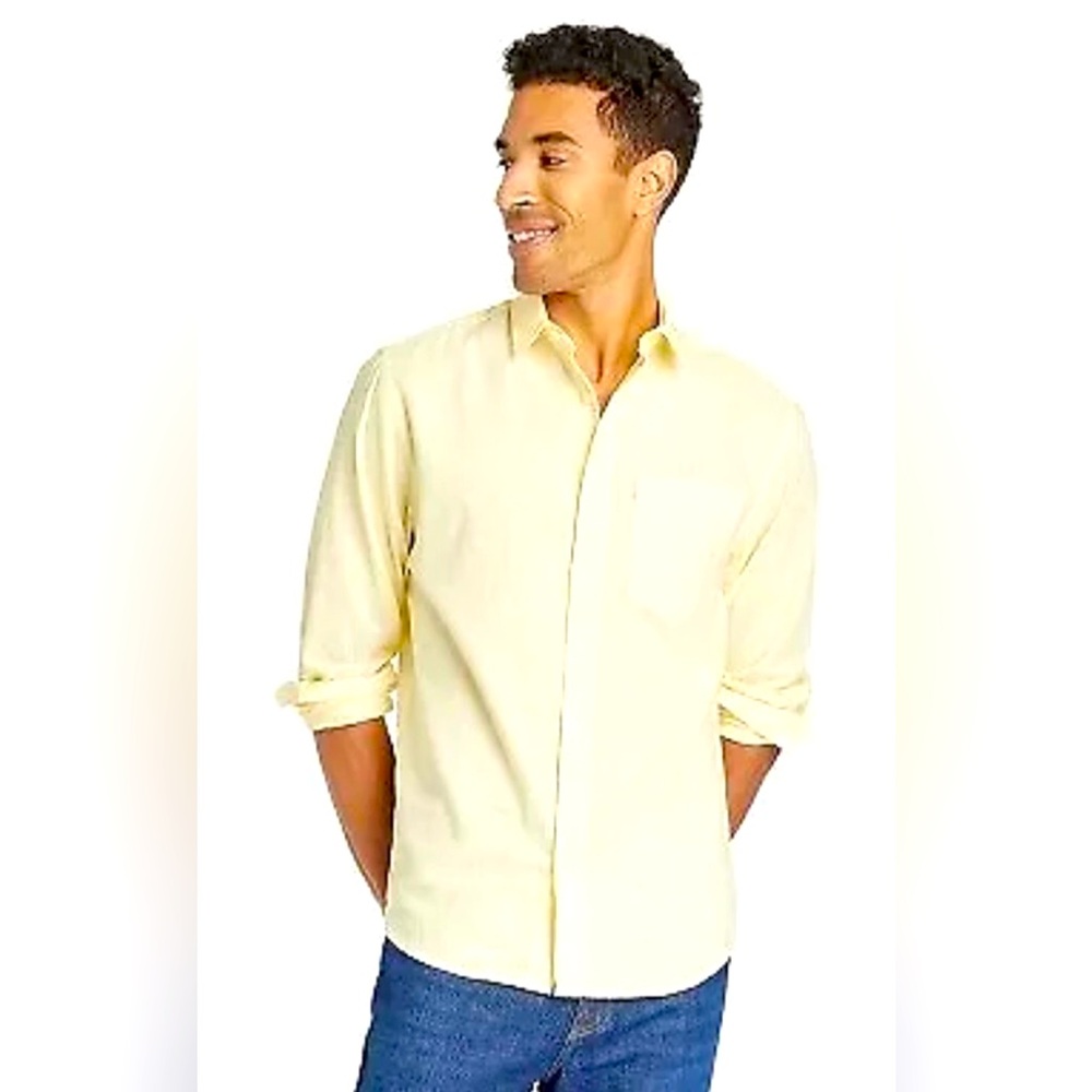 Goodfellow & Co Light Yellow Casual Button Down Shirt